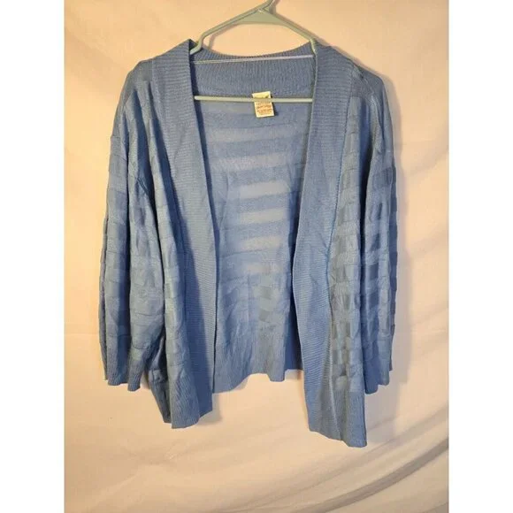 Faded Glory Sweaters Faded Glory Blue Open Front Cardigan